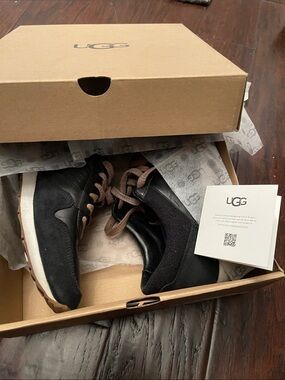 UGG Leather & Suede Sneaker with Tan Laces